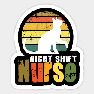 night shift nurse  funny nurse Sticker